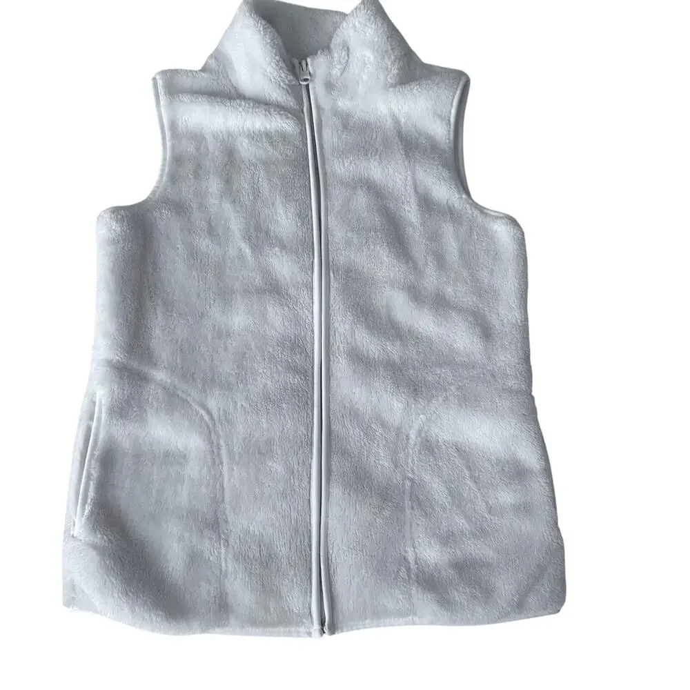Old Navy Cozy Faux Fur Vest - Coconut Milk White - L (10/12)